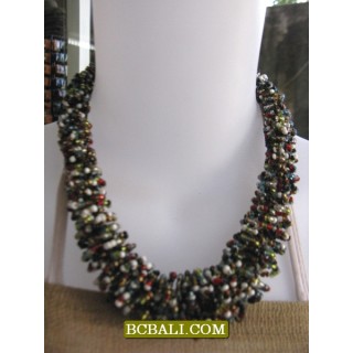 corn multi seed beaded necklaces short 